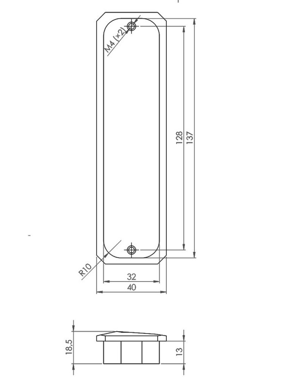 Úchytka Carpi 128 zápustná nikl matný 